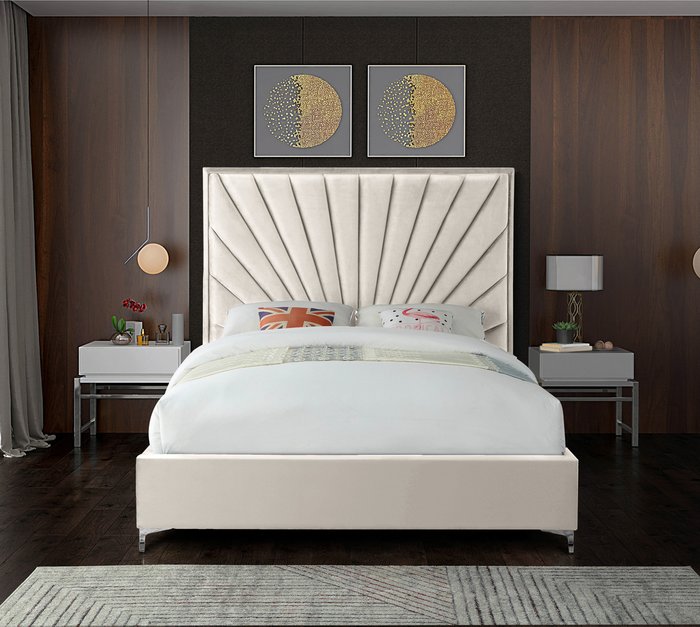 Кровать Эклипс 160x200 молочного цвета - лучшие Кровати для спальни в INMYROOM