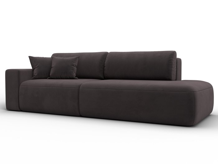 Диван-кровать Лига 036 Модерн коричневого цвета с левым подлокотником Диван-кровать Лига 036 Модерн коричневого цвета с левым подлокотником