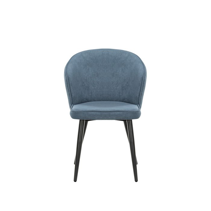 Стул Эшби синего цвета с белыми ножками - купить Обеденные стулья по цене 9600.0