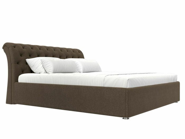 Кровать Сицилия 200х200 коричневого цвета с подъемным механизмом - лучшие Кровати для спальни в INMYROOM