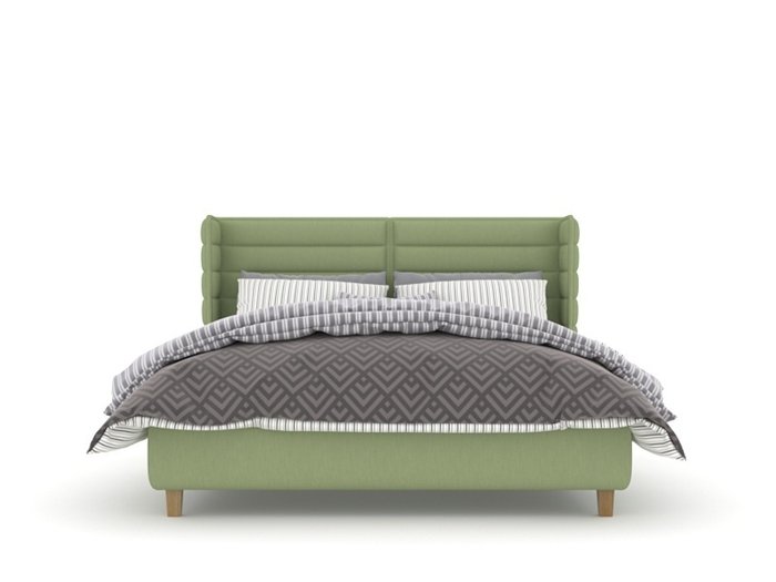 Кровать Стинг Box High 160х200 зеленого цвета с подъемным механизмом - купить Кровати для спальни по цене 69600.0