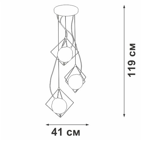 Люстра V4713-1/3S, 3xE14 макс. 40Вт - купить Подвесные системы по цене 5875