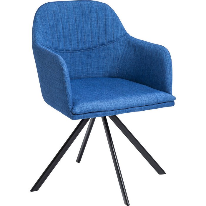 Стул с подлокотниками Palm Springs синего цвета - купить Обеденные стулья по цене 23184.0