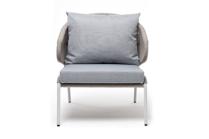 Кресло Милан бежево-серого цвета - купить Садовые кресла по цене 68080.0