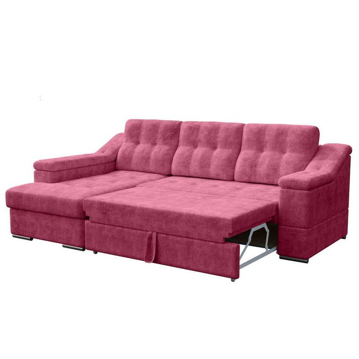 Угловой диван-кровать Эльче розового цвета - лучшие Угловые диваны в INMYROOM