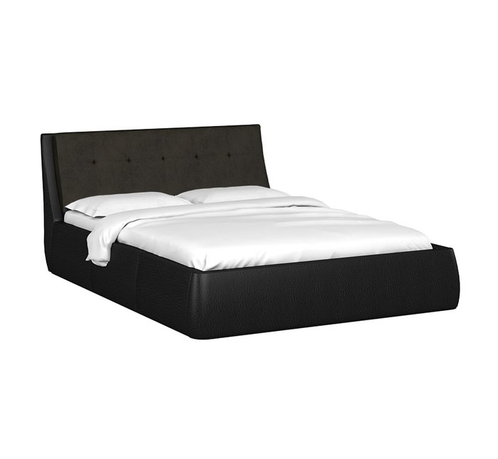 Кровать Гесиона 160х200 черного цвета с подъемным механизмом 