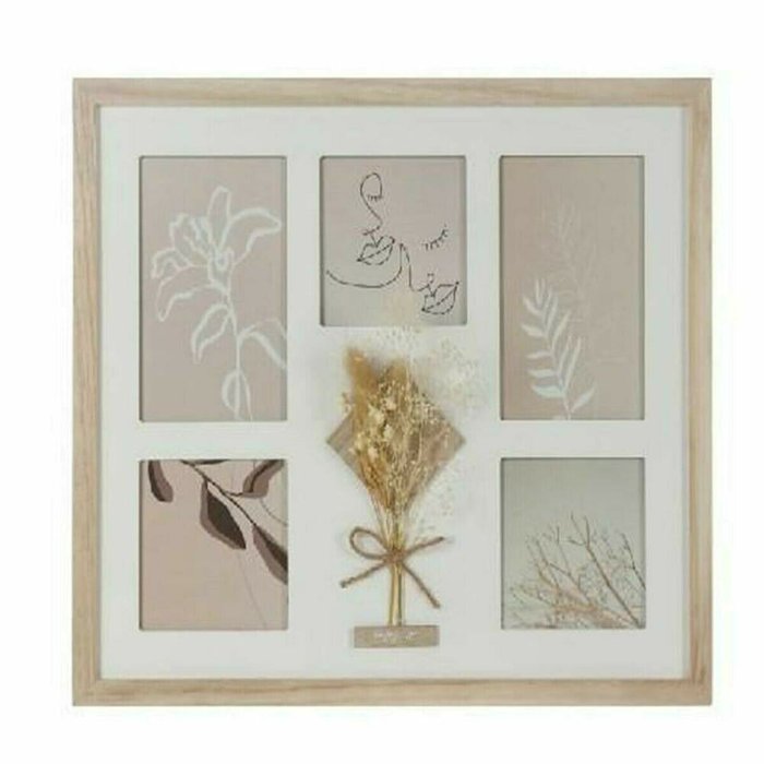 Фоторамка 39 x 1,2 x 33 cm Стеклянный Натуральный Shabby Chic Фоторамка 39 x 1,2 x 33 cm Стеклянный Натуральный Shabby Chic