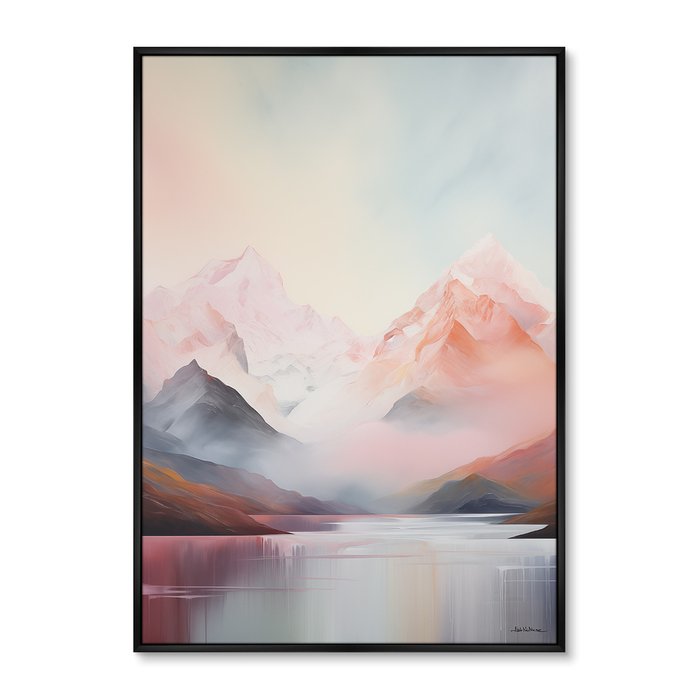 Репродукция картины Landscape collection, Pink Mountains, No 1, 2024г.