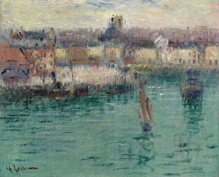 Репродукция картины на холсте Dieppe the Port of Avant 1929 г.