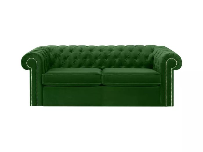 Диван Chesterfield зеленого цвта