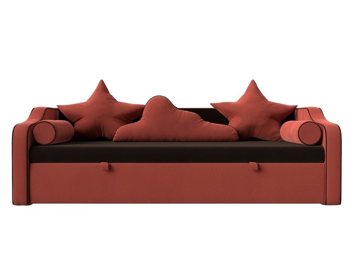 Прямой диван-кровать Рико кораллового цвета - купить Прямые диваны по цене 36999.0