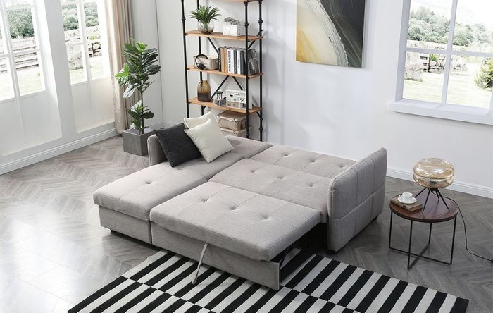 Угловой диван-кровать Rotterdam серого цвета - купить Угловые диваны по цене 178800.0