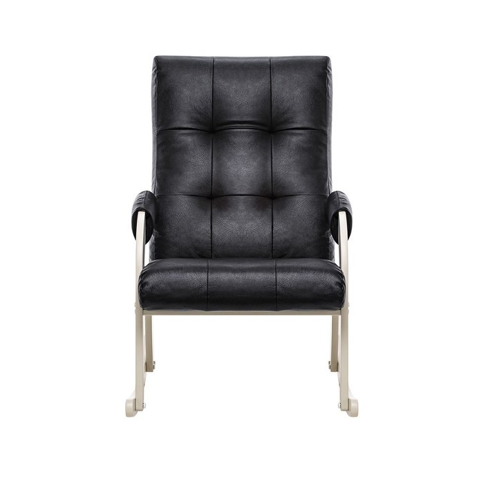 Кресло-качалка Спринг черно-молочного цвета - купить Интерьерные кресла по цене 16400.0
