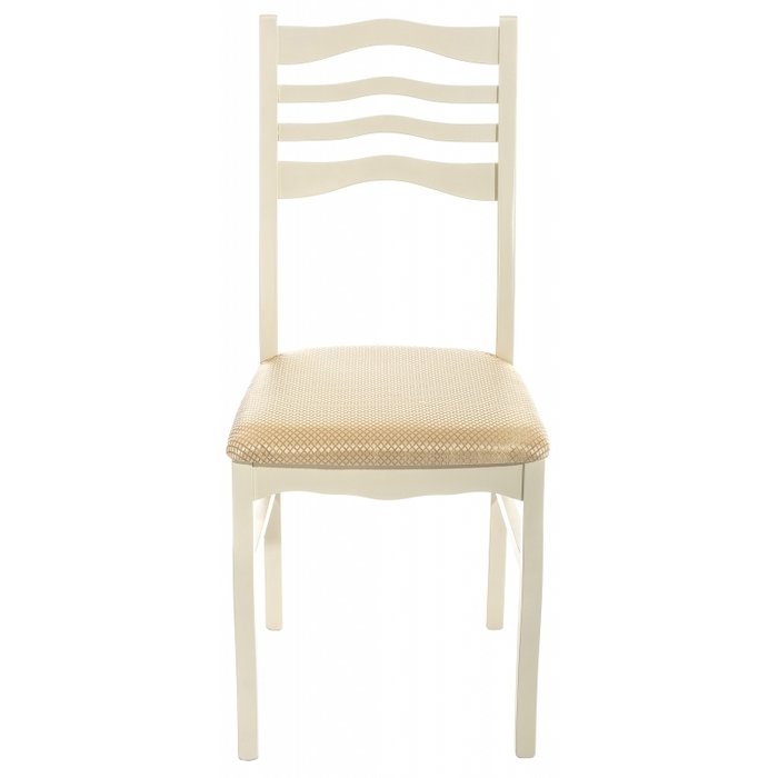 Обеденный стул Амадиу патина из массива молочного цвета - купить Обеденные стулья по цене 4749.0