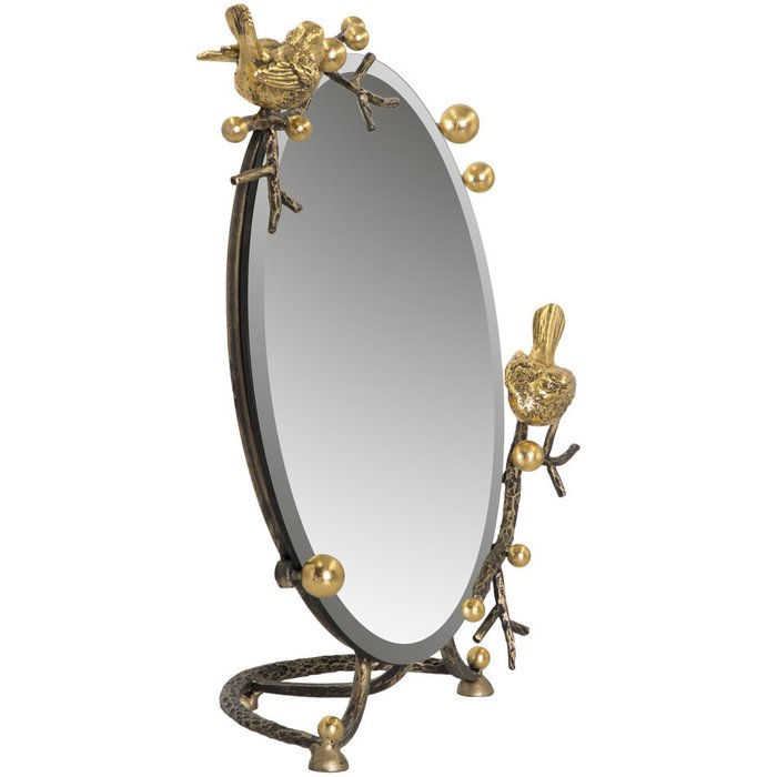 Зеркало настольное Терра коричневого цвета - лучшие Настольные зеркала в INMYROOM