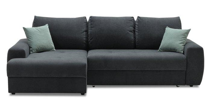 Угловой диван-кровать Коста темно-серого цвета - купить Угловые диваны по цене 28840.0