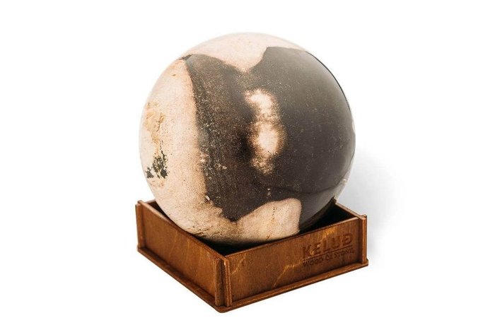 Декоративный шар из окаменелого дерева 383630 - купить Фигуры и статуэтки по цене 5150.0