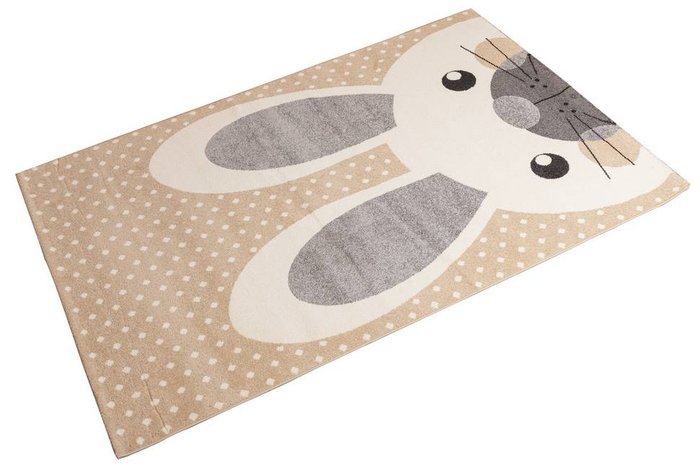 Ковер Rabbit 80х150 бежевого цвета - купить Ковры для детской по цене 5742.0 Ковер Rabbit 80х150 бежевого цвета - купить Ковры для детской по цене 5742.0