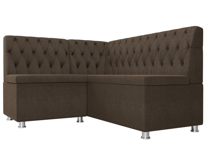 Кухонный угловой диван Мирта коричневого цвета левый угол - лучшие Угловые диваны в INMYROOM