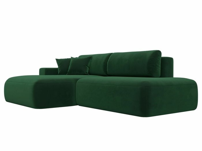 Угловой диван-кровать Лига 036 Модерн темно-зеленого цвета левый угол - лучшие Угловые диваны в INMYROOM