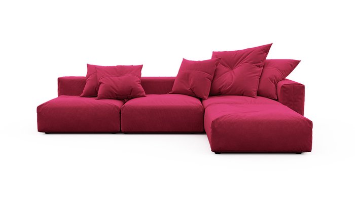 Угловой диван Фиджи красного цвета
