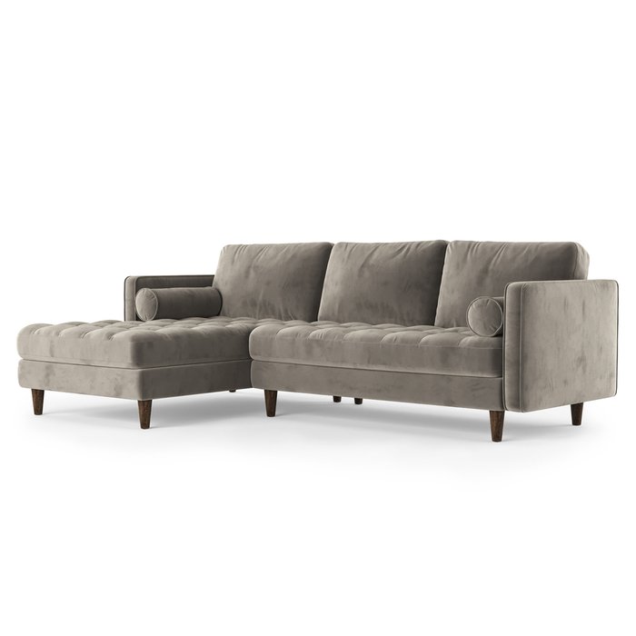 Угловой диван Scott ST серого цвета - купить Угловые диваны по цене 86400.0