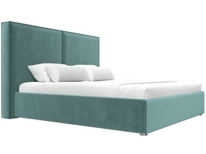 Кровать Аура 200х200 бирюзового цвета с подъемным механизмом 