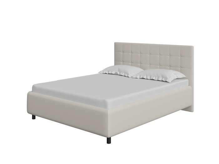 Кровать Como Veda 1 140х200 белого цвета (экокожа)