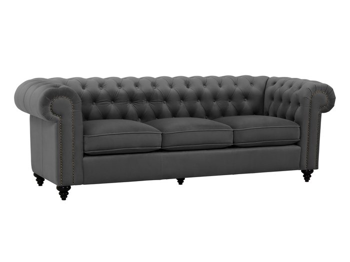 Диван Chester Classic темно-серого цвета - купить Прямые диваны по цене 58390.0