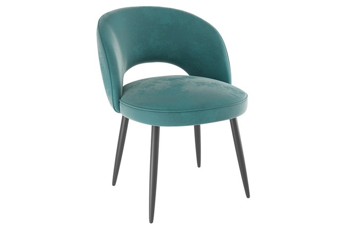 Набор из двух стульев Моли зеленого цвета с черными ножками - купить Обеденные стулья по цене 17290.0