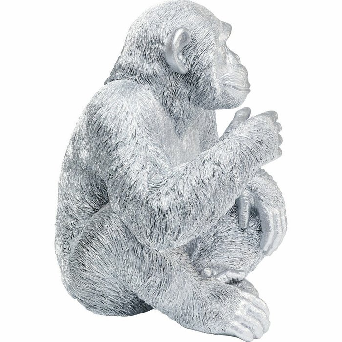 Статуэтка Monkey серебряного цвета - лучшие Фигуры и статуэтки в INMYROOM