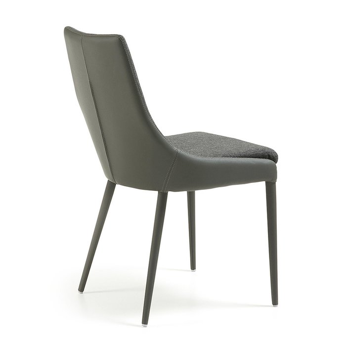 Обеденный стул Dant темно-серый Pu + ткань - лучшие Обеденные стулья в INMYROOM
