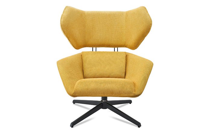 Кресло с поворотным механизмом Boston желтого цвета - лучшие Интерьерные кресла в INMYROOM