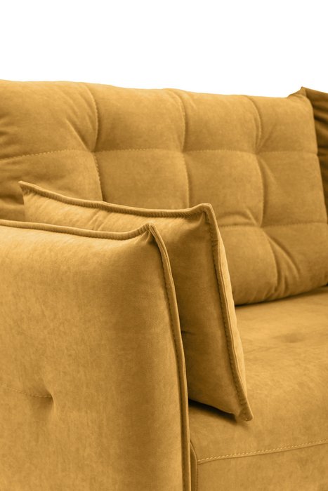 Диван-кровать Цезарь 3 LUX горчично-желтого цвета - купить Прямые диваны по цене 69103.0