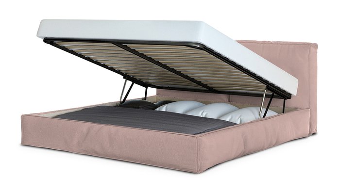 Кровать Латона 160х200 розового цвета - купить Кровати для спальни по цене 58800.0