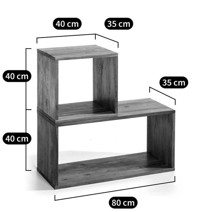 Полка-куб из дуба Box M бежевого цвета - купить Полки по цене 14800.0