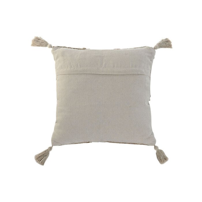 Декоративная подушка Boho 45x45 из хлопка и джута бежевого цвета - купить Декоративные подушки по цене 3807.0 Декоративная подушка Boho 45x45 из хлопка и джута бежевого цвета - купить Декоративные подушки по цене 3807.0