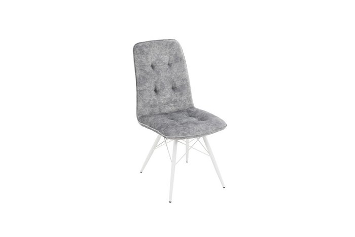Стул Бордо серого цвета на белых ножках - купить Обеденные стулья по цене 6960.0