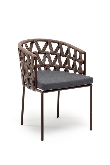 Стул Диего коричнево-серого цвета - купить Садовые стулья по цене 23300.0