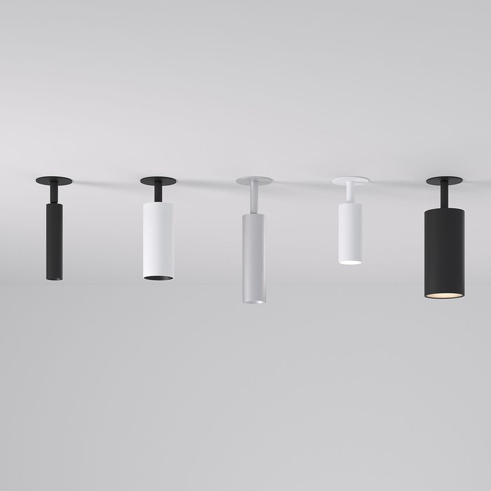 Встраиваемый светодиодный светильник Diffe 1 бело-черного цвета - лучшие Встраиваемые споты в INMYROOM
