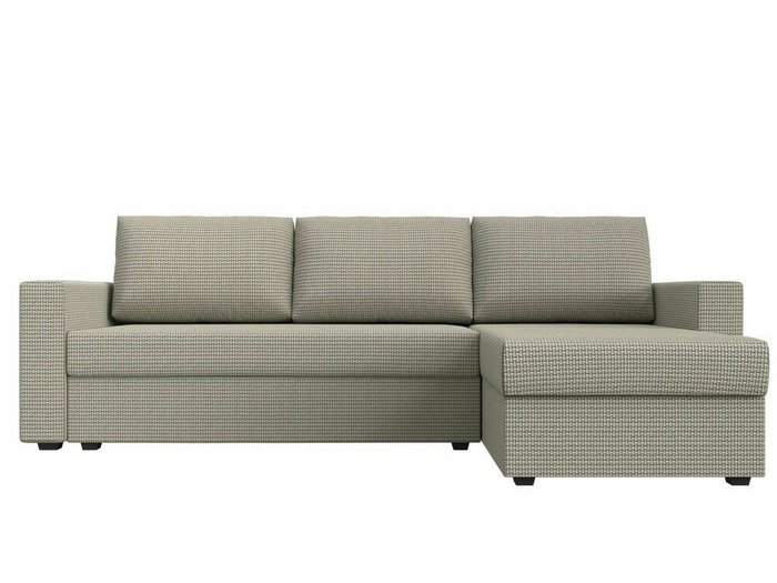 Угловой диван-кровать Траумберг Лайт серо-бежевого цвета правый угол  - купить Угловые диваны по цене 25999.0