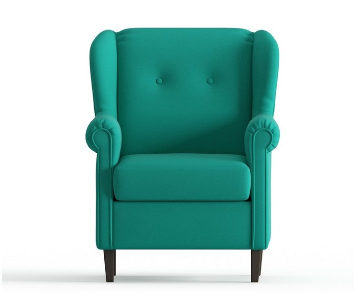 Кресло из велюра Леон бирюзового цвета - купить Интерьерные кресла по цене 15990.0