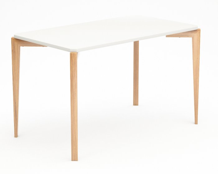 Стол обеденный Rectangle Compact бело-бежевого цвета - лучшие Обеденные столы в INMYROOM