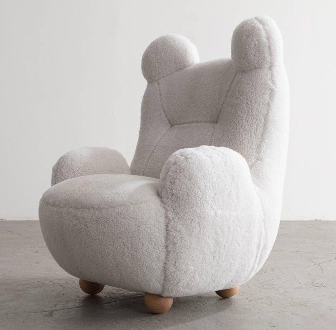 Кресло Papa Bear белого цвета - лучшие Интерьерные кресла в INMYROOM