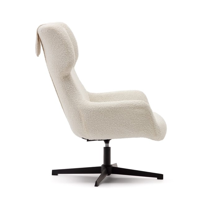 Вращающееся кресло Zalina белого цвета - лучшие Интерьерные кресла в INMYROOM