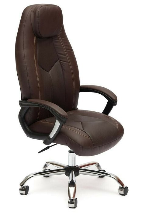 Кресло офисное Boss коричневого цвета