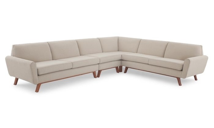 Модульный угловой диван бежевого цвета - купить Угловые диваны по цене 189900.0