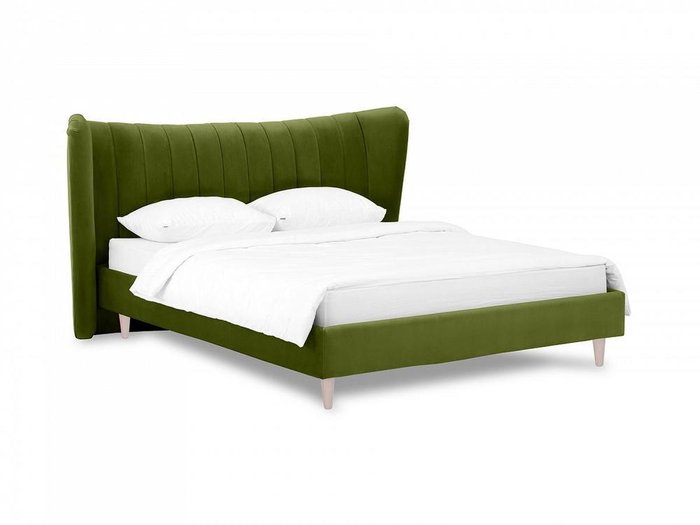 Кровать Queen Agata L 160х200 зеленого цвета