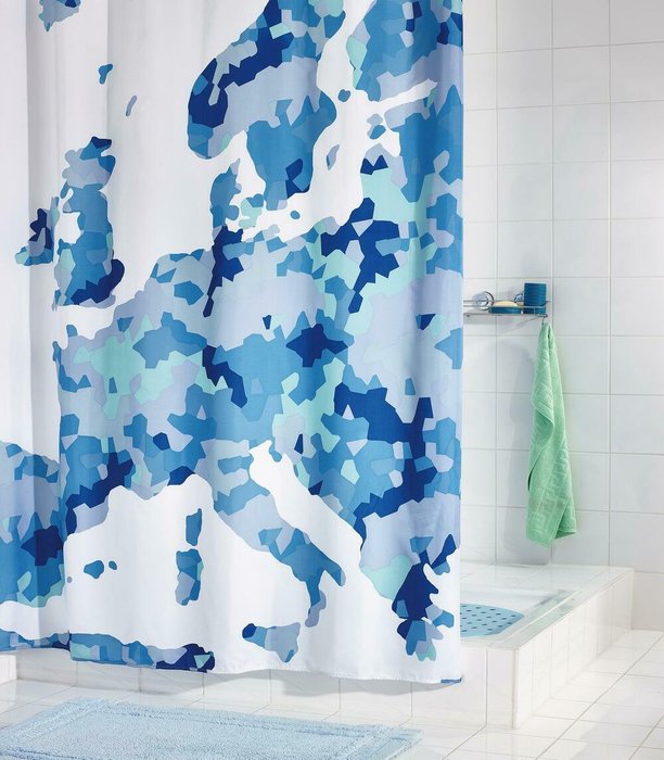 Штора для ванных комнат Europe синий - купить Шторки для душа по цене 3919.0
