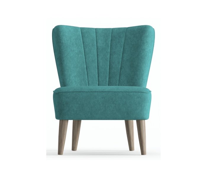 Кресло Пальмира в обивке из вельвета бирюзового цвета - купить Интерьерные кресла по цене 16490.0